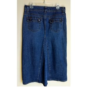 Gloria Vanderbilt Long Denim Skirt Size 10